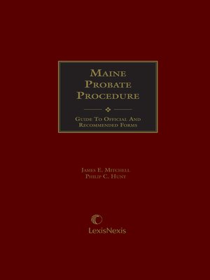 cover image of Maine Probate Procedure